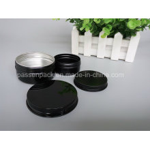 Glossy Black Aluminum Jar for Cosmetic Packaging (PPC-ATC-016)